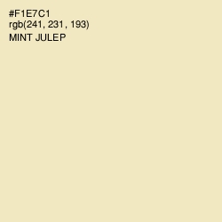 #F1E7C1 - Mint Julep Color Image