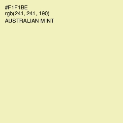 #F1F1BE - Australian Mint Color Image