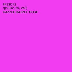 #F23CF2 - Razzle Dazzle Rose Color Image