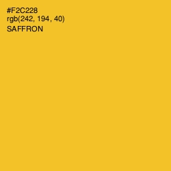 #F2C228 - Saffron Color Image