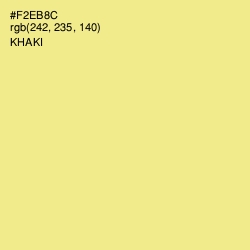 #F2EB8C - Khaki Color Image