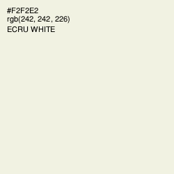 #F2F2E2 - Ecru White Color Image