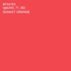 #F34750 - Sunset Orange Color Image