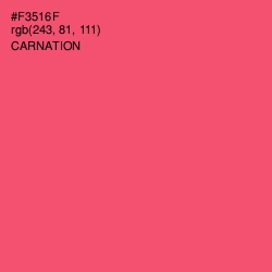 #F3516F - Carnation Color Image
