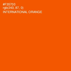 #F35700 - International Orange Color Image