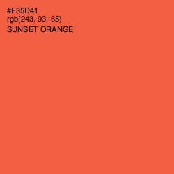 #F35D41 - Sunset Orange Color Image