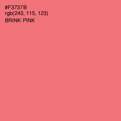 #F3737B - Brink Pink Color Image