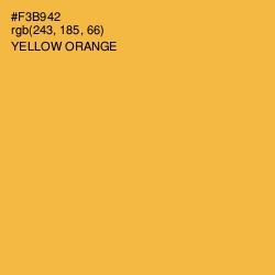 #F3B942 - Yellow Orange Color Image
