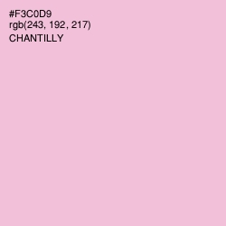 #F3C0D9 - Chantilly Color Image