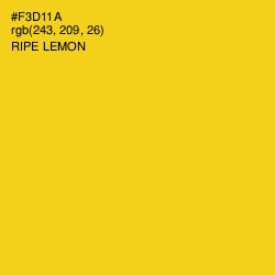 #F3D11A - Ripe Lemon Color Image