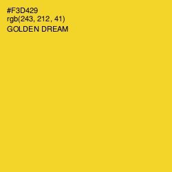 #F3D429 - Golden Dream Color Image