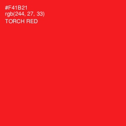 #F41B21 - Torch Red Color Image