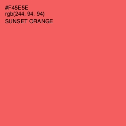 #F45E5E - Sunset Orange Color Image