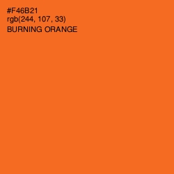 #F46B21 - Burning Orange Color Image