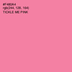 #F480A4 - Tickle Me Pink Color Image