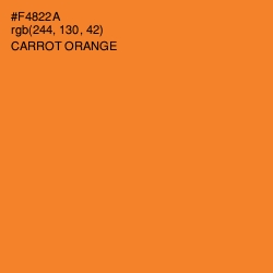 #F4822A - Carrot Orange Color Image