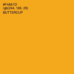#F4A91D - Buttercup Color Image