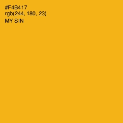 #F4B417 - My Sin Color Image