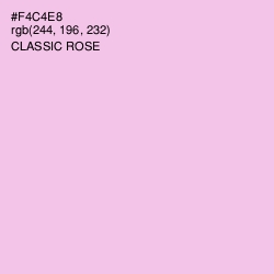 #F4C4E8 - Classic Rose Color Image