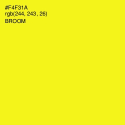 #F4F31A - Broom Color Image