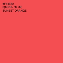 #F54E52 - Sunset Orange Color Image
