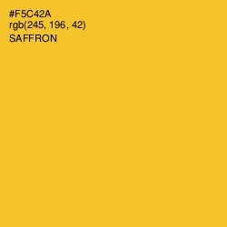 #F5C42A - Saffron Color Image