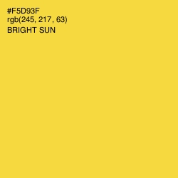 #F5D93F - Bright Sun Color Image