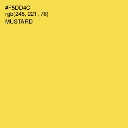 #F5DD4C - Mustard Color Image