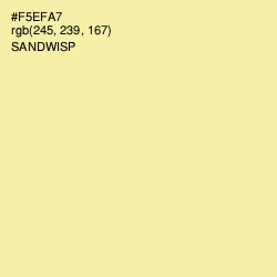 #F5EFA7 - Sandwisp Color Image