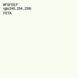 #F5FEEF - Feta Color Image