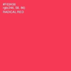 #F63A56 - Radical Red Color Image