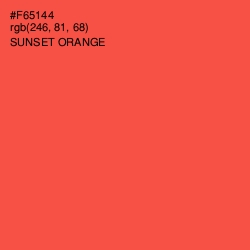 #F65144 - Sunset Orange Color Image