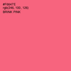 #F6647E - Brink Pink Color Image