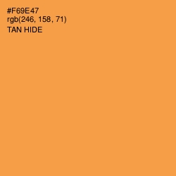 #F69E47 - Tan Hide Color Image