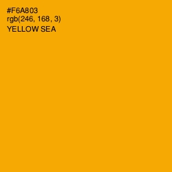 #F6A803 - Yellow Sea Color Image