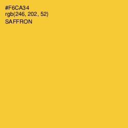#F6CA34 - Saffron Color Image