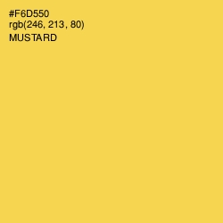 #F6D550 - Mustard Color Image