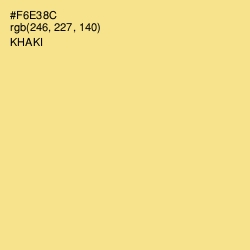 #F6E38C - Khaki Color Image