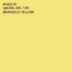 #F6E57D - Marigold Yellow Color Image