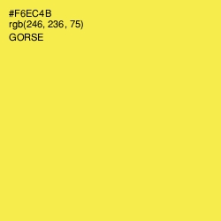 #F6EC4B - Gorse Color Image