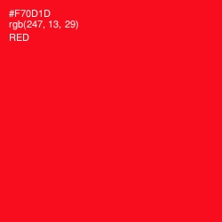 #F70D1D - Red Color Image