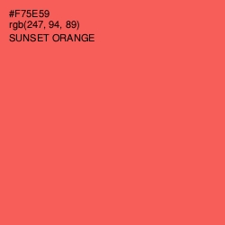 #F75E59 - Sunset Orange Color Image