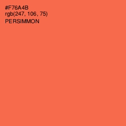 #F76A4B - Persimmon Color Image
