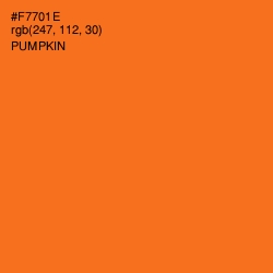 #F7701E - Pumpkin Color Image