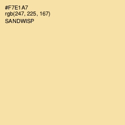 #F7E1A7 - Sandwisp Color Image