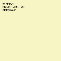 #F7F5C4 - Beeswax Color Image