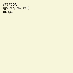 #F7F5DA - Beige Color Image