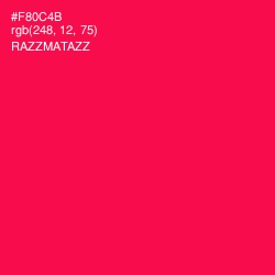 #F80C4B - Razzmatazz Color Image
