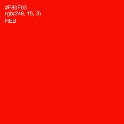 #F80F03 - Red Color Image