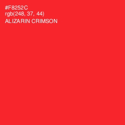 #F8252C - Alizarin Crimson Color Image